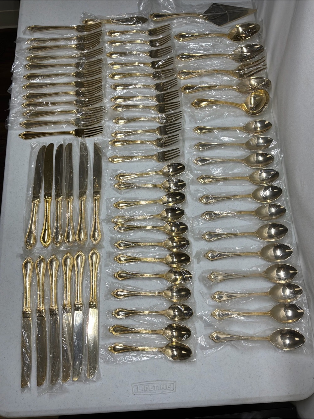 International Silver Co. Yorkshire Bead Gold Electroplate Flatware